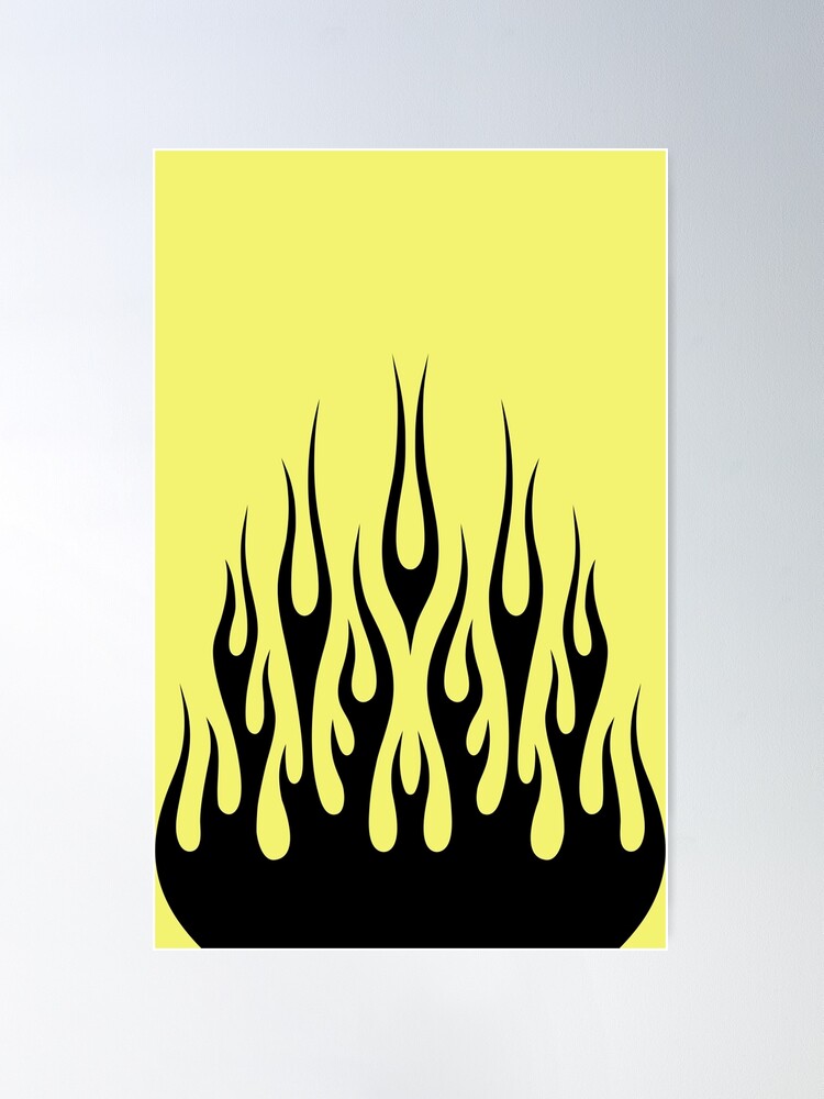 Black and Blue Flames Poster for Sale by Ayoub14