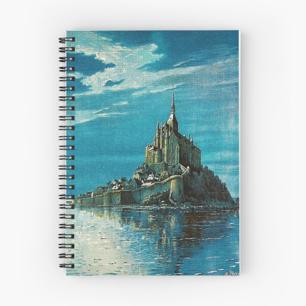 Item preview, Mont Saint Michel Old Postcard Painting designed and sold by Prometheus31.