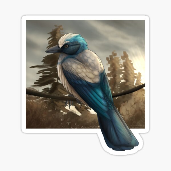 Item preview, Sunset scrub jay designed and sold by DragonArtist15.