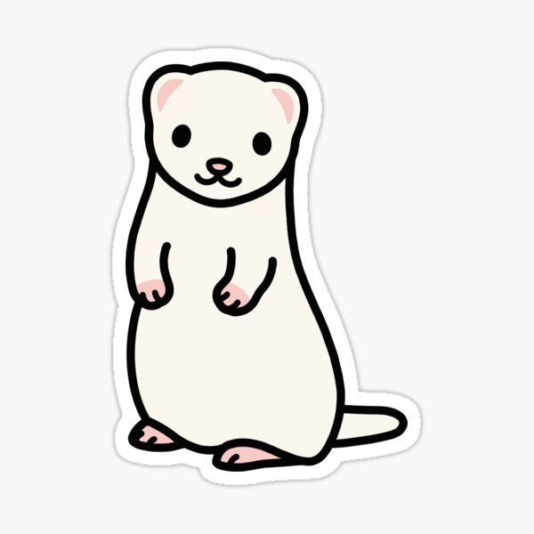Item preview, Albino Ferret designed and sold by littlemandyart.