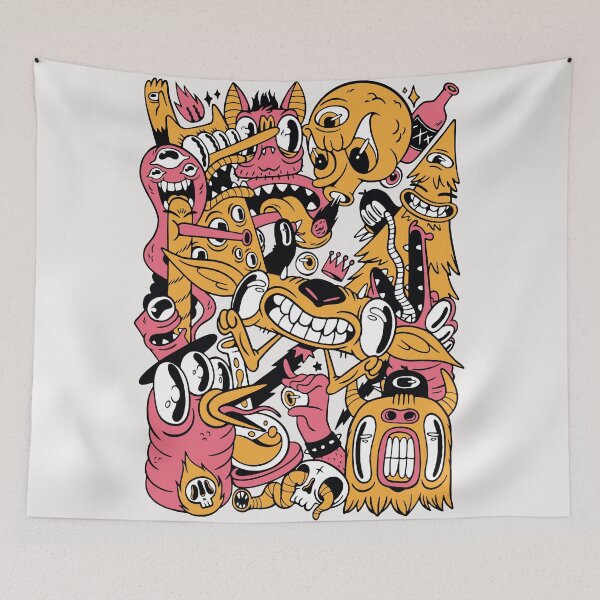 Item preview, Colorful Collage of Monster Doodles designed and sold by SLAG-Creative.