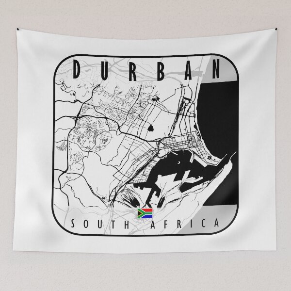 Item preview, DURBAN MAP SOUTH AFRICA designed and sold by hatimelhag.
