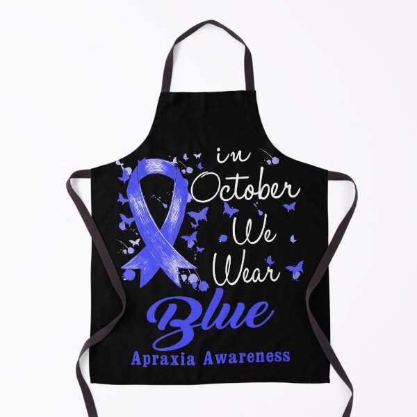Item preview, In October We Wear Blue Ribbon Apraxia Awareness designed and sold by largellie.