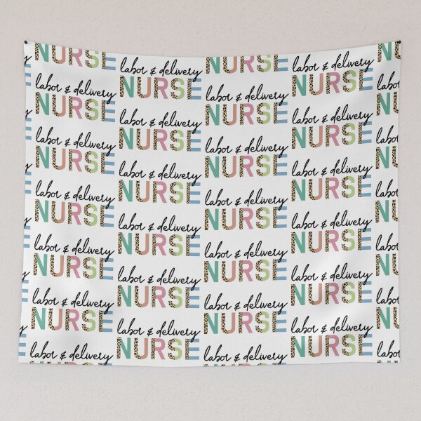 Item preview, Labor and delivery nurse Cheetah print typography | L+D Nurse | Gifts for Labor+Delivery nurse designed and sold by Violet Treasures.