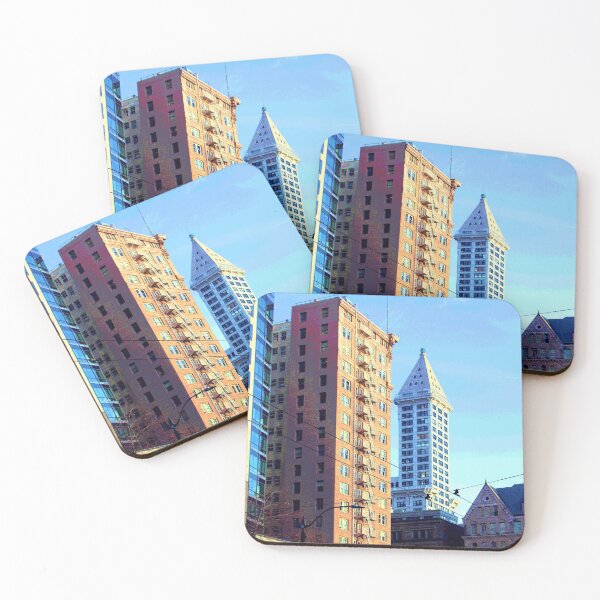 Item preview, Seattle Buildings Glowing in the Sun designed and sold by djamorartworks.