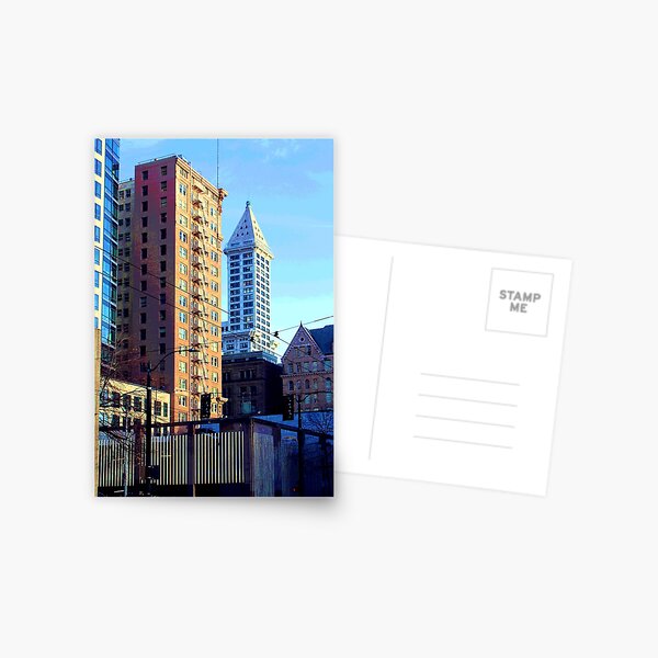 Item preview, Seattle Buildings Glowing in the Sun designed and sold by djamorartworks.