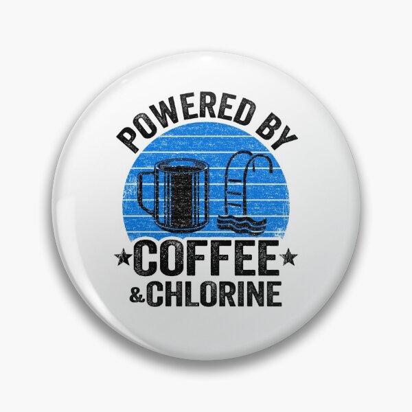 Item preview, Powered By Coffee & Chlorine Swimming Gift Swimmer designed and sold by Stronzi.