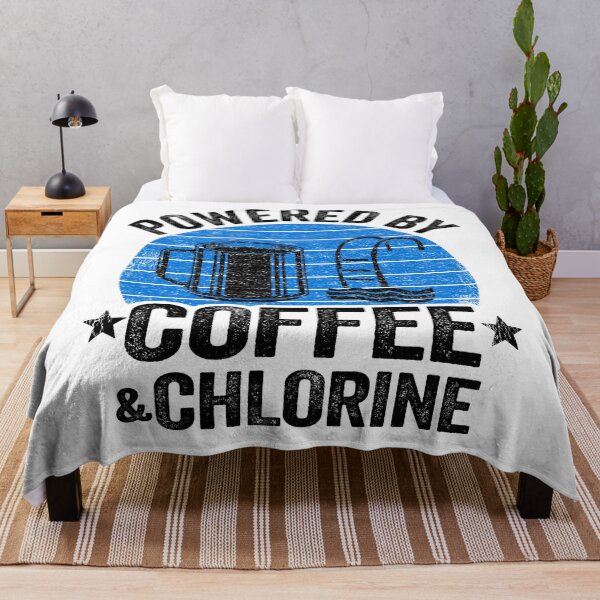 Item preview, Powered By Coffee & Chlorine Swimming Gift Swimmer designed and sold by Stronzi.