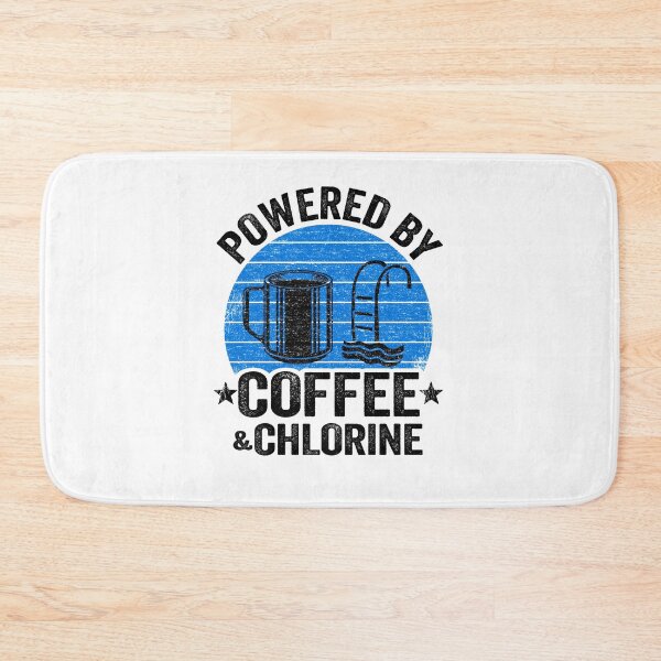 Item preview, Powered By Coffee & Chlorine Swimming Gift Swimmer designed and sold by Stronzi.