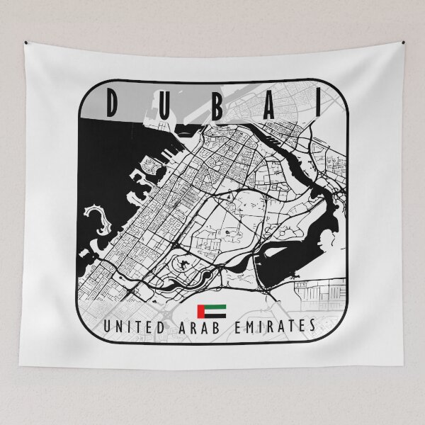 Item preview, DUBAI MAP UAE designed and sold by hatimelhag.