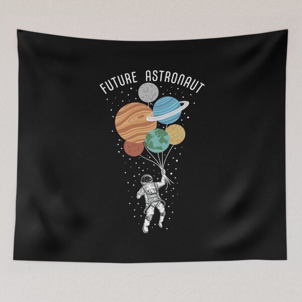 Item preview, Future Astronaut, holding Planet Balloons Solar System space designed and sold by CompassandCrate.