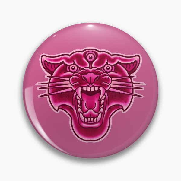 Item preview, three eyed raspberry panther head designed and sold by weilertsen.