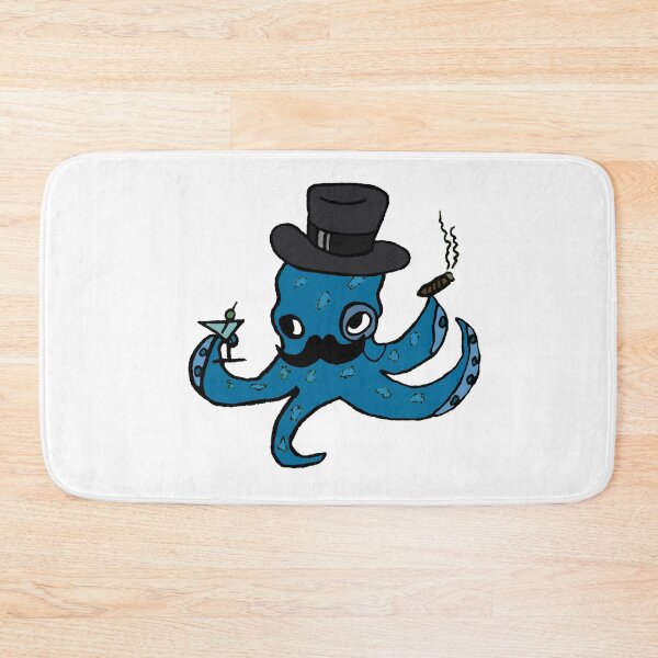 Item preview, Fancy Octopus in Blue designed and sold by peacockseye.