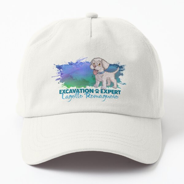 Lagotto Romagnolo Puppy Dog (Truffle Dog) White Dad Hat