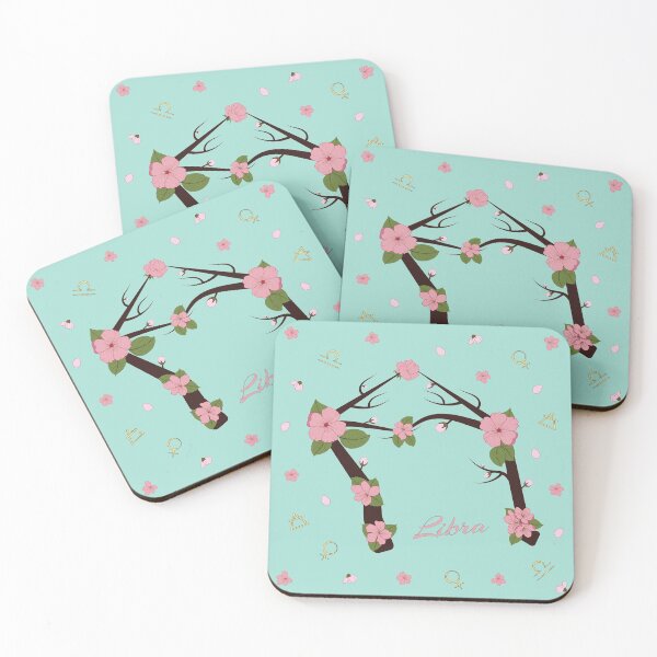 Item preview, Libra Day - Astrological and botanical pattern with a tree branch constellation designed and sold by Astrowl-.