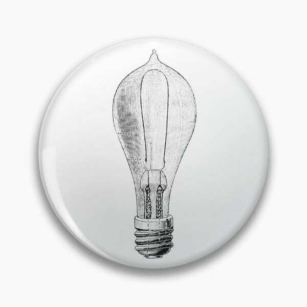 Item preview, Black and White Vintage Light Bulb designed and sold by magicbyrc.