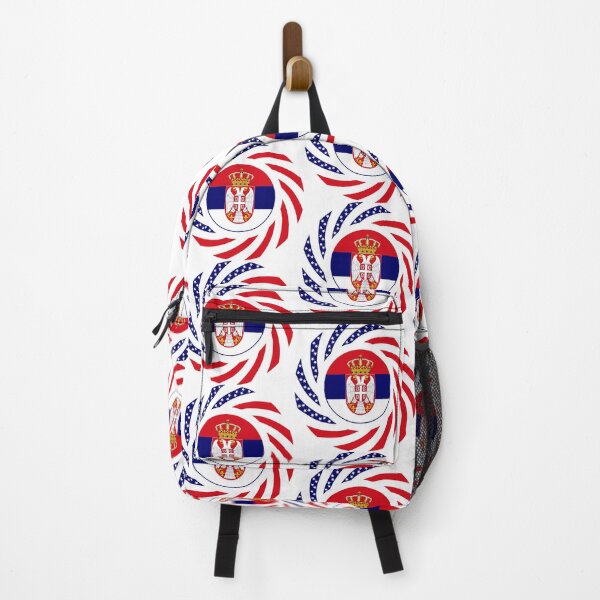 Item preview, Serbian American Multinational Patriot Flag Series designed and sold by Carbon-Fibre Media.