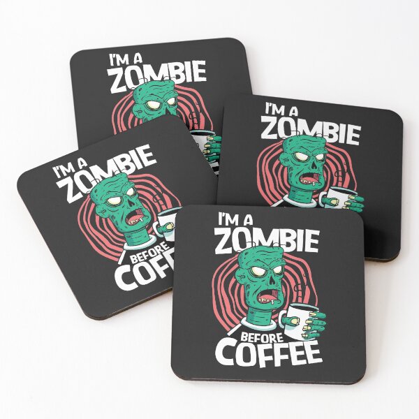 Item preview, Zombie Before Coffee // Funny Halloween Coffee Addict designed and sold by SLAG-Creative.