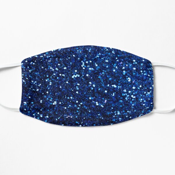 Blue Glitter Flat Mask