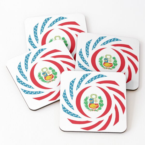 Item preview, Peruvian American Multinational Patriot Flag Series designed and sold by Carbon-Fibre Media.
