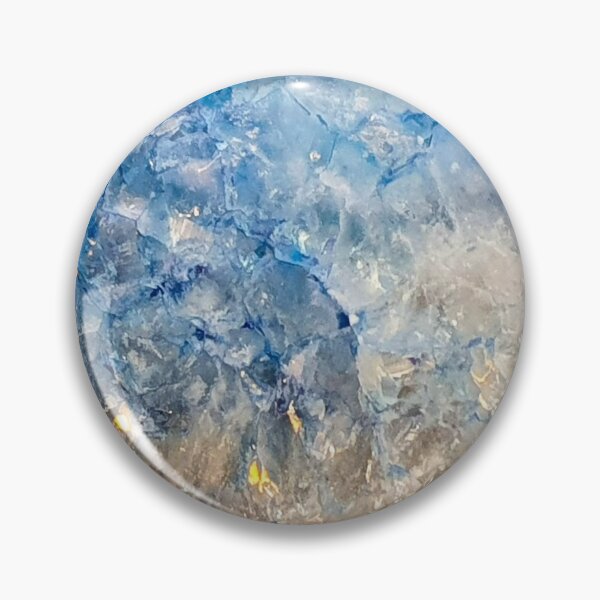 Item preview, Blue white agate geode slice. Close up geology photography designed and sold by empowercrystals.
