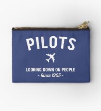 Pilots. Looking down on people Since 1903 Zipper Pouch