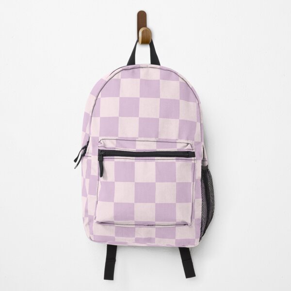 Checkerboard Check Checked Pattern in Light Lilac Purple and 