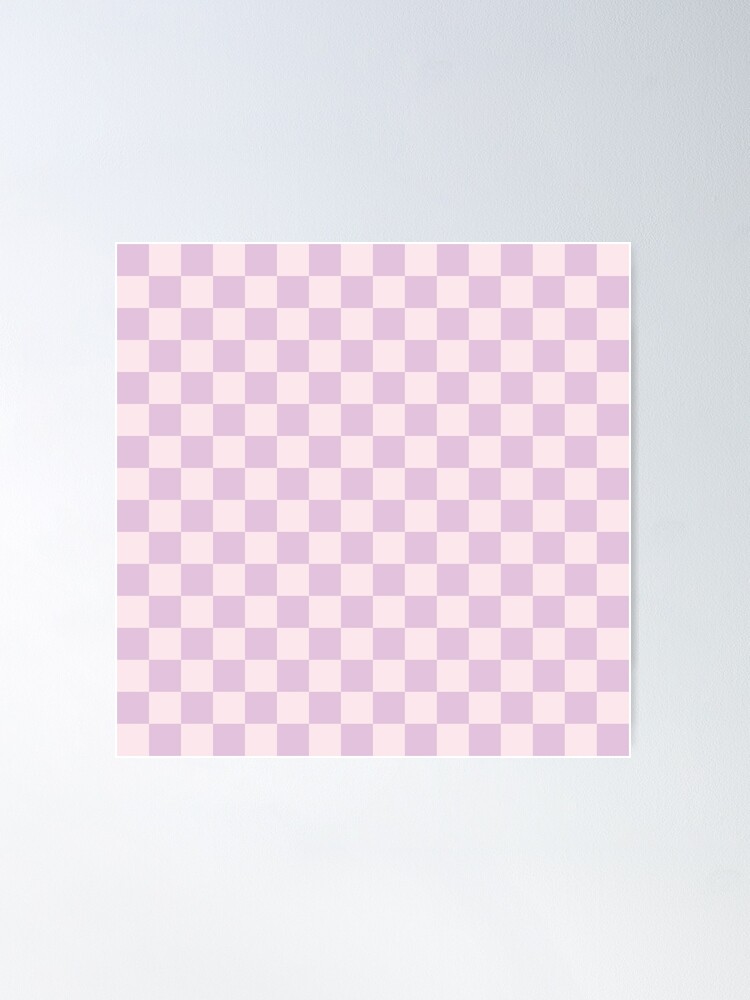 Checkerboard Check Checkered Pattern in Blush Pink and Cream Poster for  Sale by kierkegaard