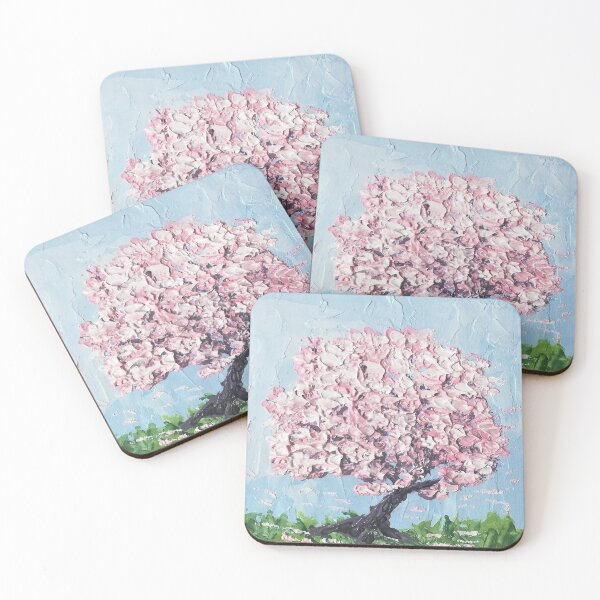 Item preview, Cherry Blossoms, Botanical Art, Spring Decor, Large Wall Art, Pictorial Painting, Modern home design  designed and sold by WolgaArt.