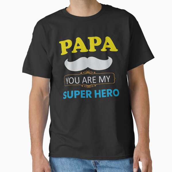 Vista previa del artículo con la obra «Papa tu eres mi super heroe», diseñado y vendido por eajob.