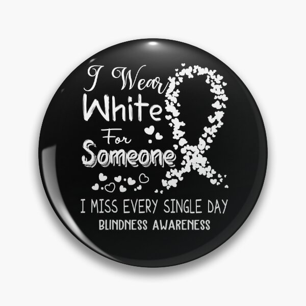 Item preview, I Wear White Blindness Awareness designed and sold by GennieShop.