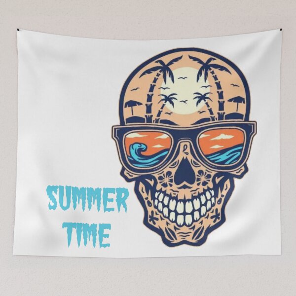 Item preview, Skull and Summer Time designed and sold by rahman-7.