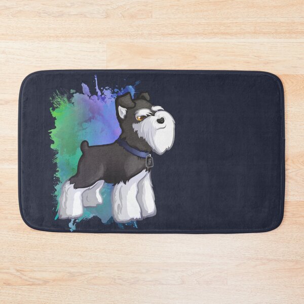 Item preview, Miniature Schnauzer Puppy Dog (Floppy Ears, Black & Silver) designed and sold by Tazmaa.