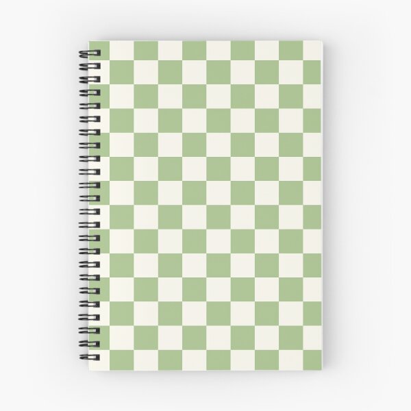 Item preview, Checkerboard Check Checkered Pattern in Light Sage Green and Cream designed and sold by kierkegaard.