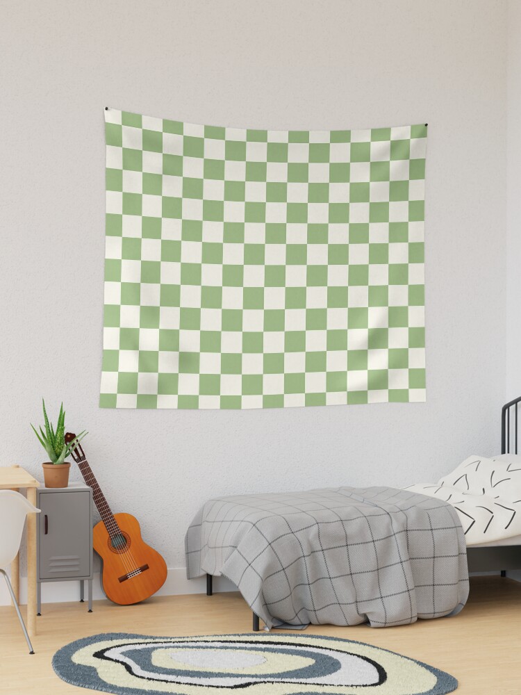 Checkerboard in Sage Tile Sticker