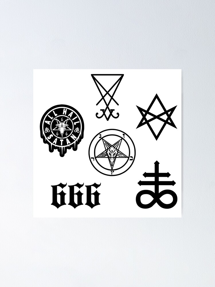 Premium Vector | Satanic symbols medieval occultism magic stamps sigils  keys mystical symbols knots devil's cross sigil lucifer baphomet vector