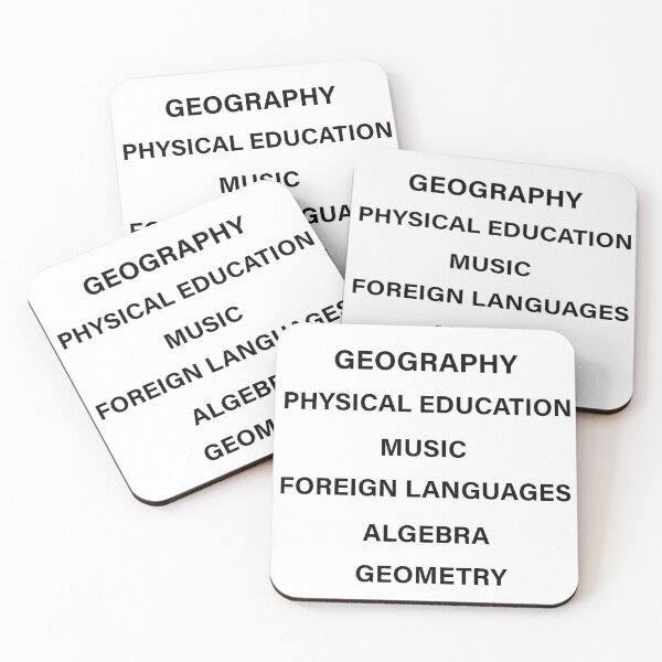 Item preview, School subjects  designed and sold by Dinashop.