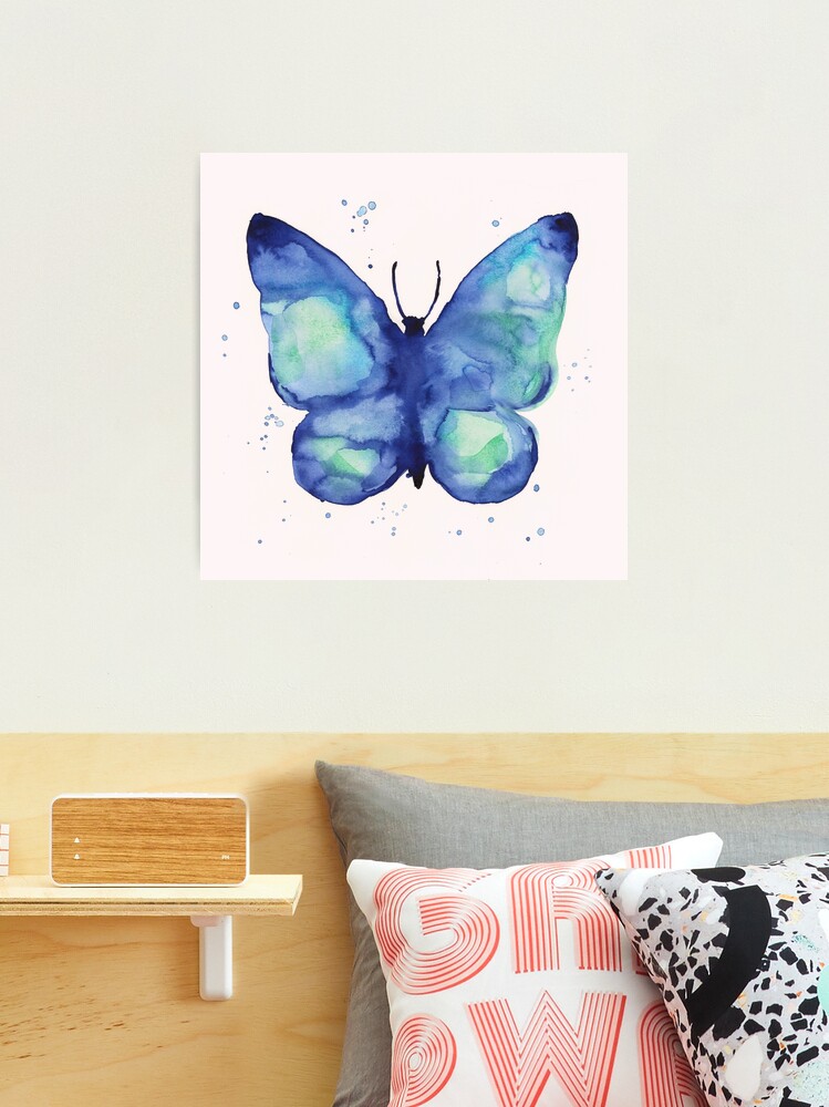 バーニッシュ ウォール アート BURNISH WALL ART BLUE FLOWER 
