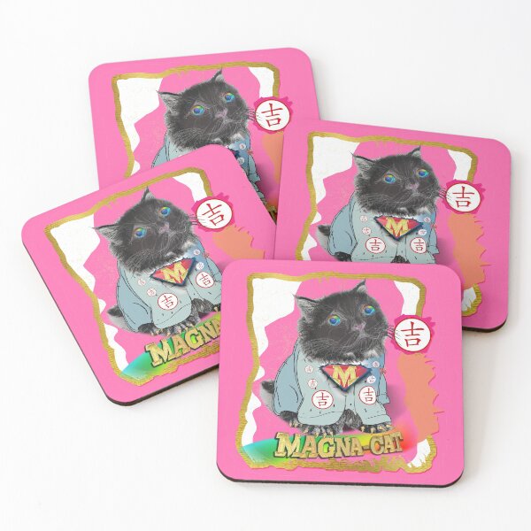 Item preview, Puffy Magna Miracle Cat - Hero Black Cat (By AliceCCI)  Japan Style With Lucky Symbol designed and sold by VanyssaGraphics.