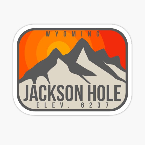 Jackson Hole Sticker Decal Ski Snowboard Wyoming Grand Teton National Park PO 