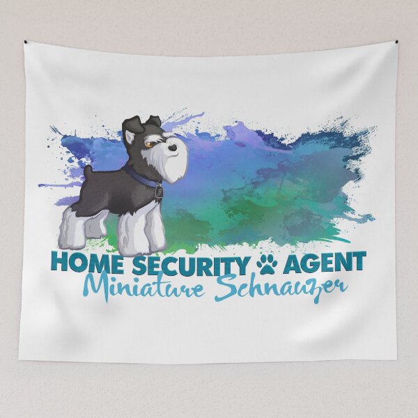 Item preview, Miniature Schnauzer Puppy Dog as Home Security B&S designed and sold by Tazmaa.
