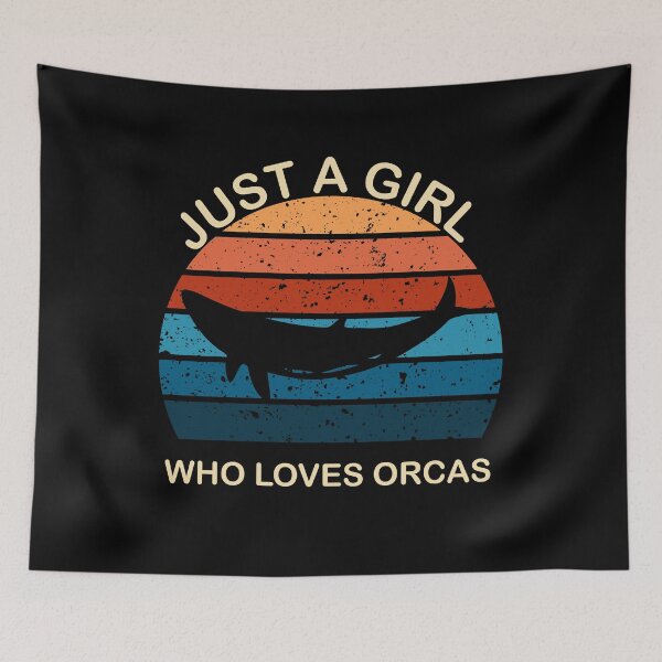 Item preview,  just a girl who loves orcas -orcas special days gifts- designed and sold by seriesxanime.
