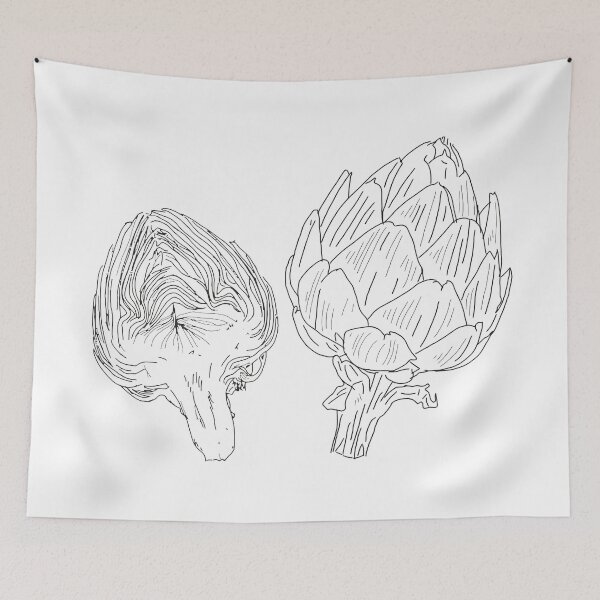 Item preview, Black and White Artichokes designed and sold by katherine montalto.