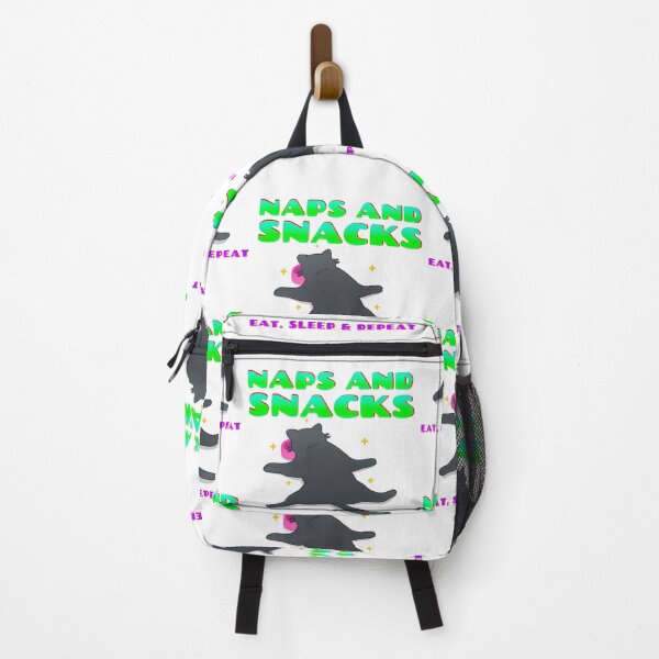 Item preview, Naps and snacks eat, sleep and repeat lazy black cat designed and sold by Designs Of all kinds.