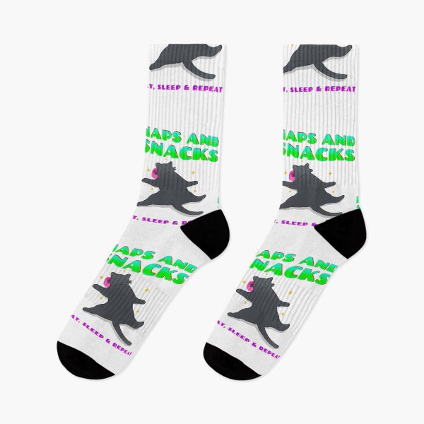 Item preview, Naps and snacks eat, sleep and repeat lazy black cat designed and sold by Designs Of all kinds.