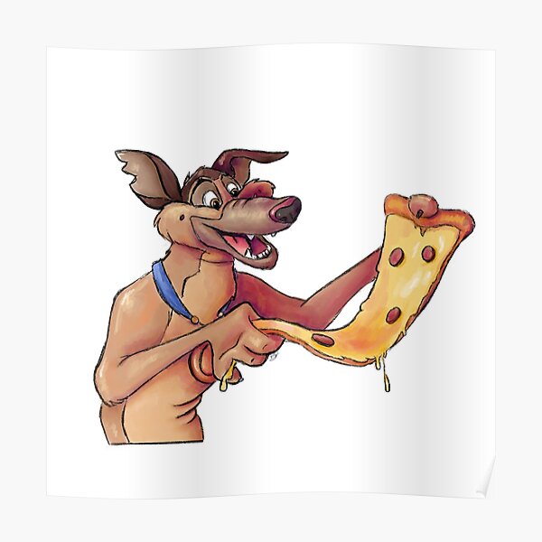 "Charlie B Barkin from All Dogs Go To Heaven with pizza" Poster by ...