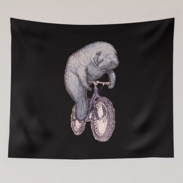 Item preview, Bicycling Manatee designed and sold by shopCao22.