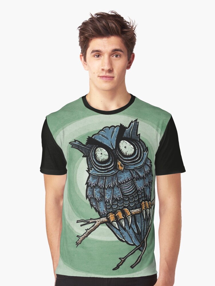 Thumbnail 1 of 5, Graphic T-Shirt, Evil Owl designed and sold by strangethingsA.