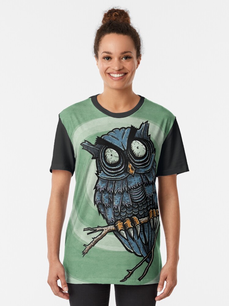 Thumbnail 2 of 5, Graphic T-Shirt, Evil Owl designed and sold by strangethingsA.
