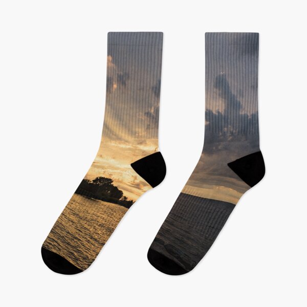 Item preview, Rough Sunrise - Golden God Rays and Purple Clouds designed and sold by Georgia Mizuleva.